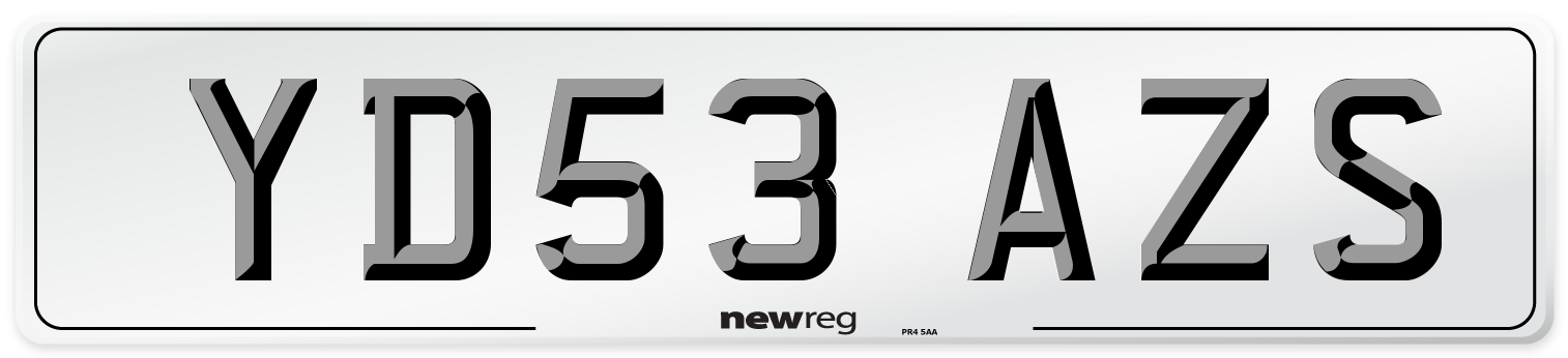 YD53 AZS Number Plate from New Reg
